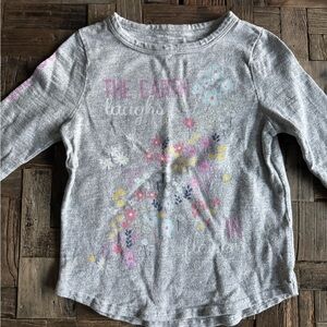 Peek Gray Floral Long Sleeve Tee